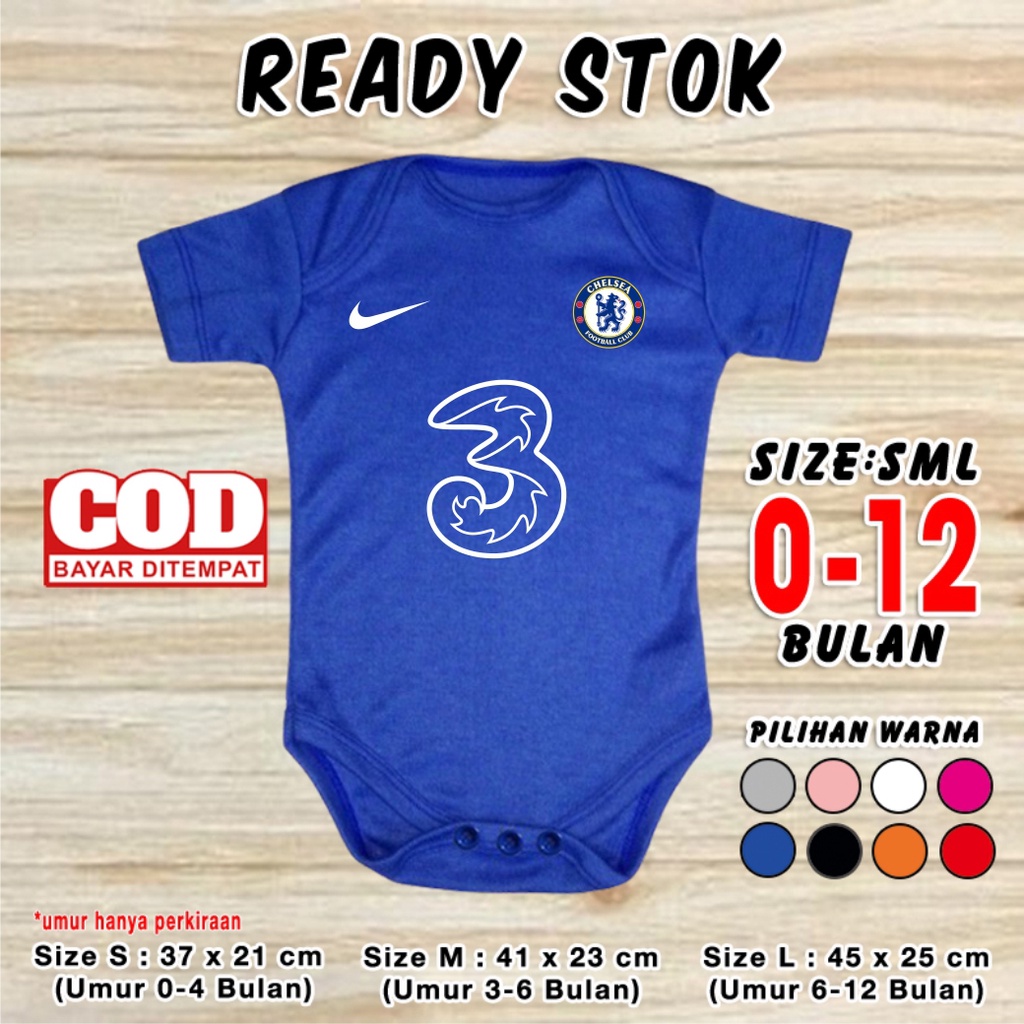 jumper Bayi CFC sepak bola set jamper jemper romper baju kaos pakaian kado laki laki perempuan newbo