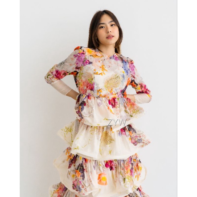 ZYW -  ZM CUTE FLOWER TINGKAT DRESS