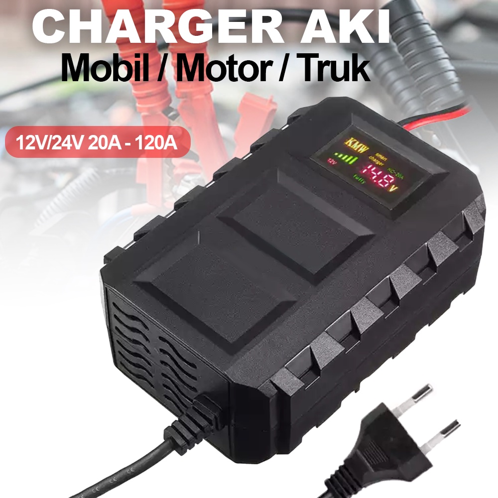 Jual Alat Cas Aki Motor Mobil 20 - 120Amper 12Volt/24Volt With LCD