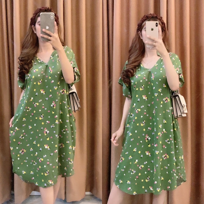 Home Dress Daster Rayon Korea model kerah home dres kekinian viral