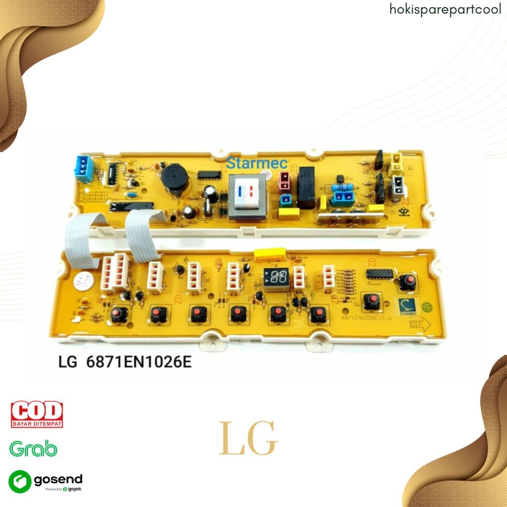 MODUL PCB MESIN CUCI LG 6871EN1026E 8 TOMBOL