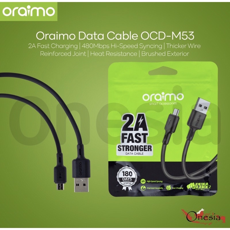 Kabel Oraimo M-53 Micro 2A Fastcharging Durline