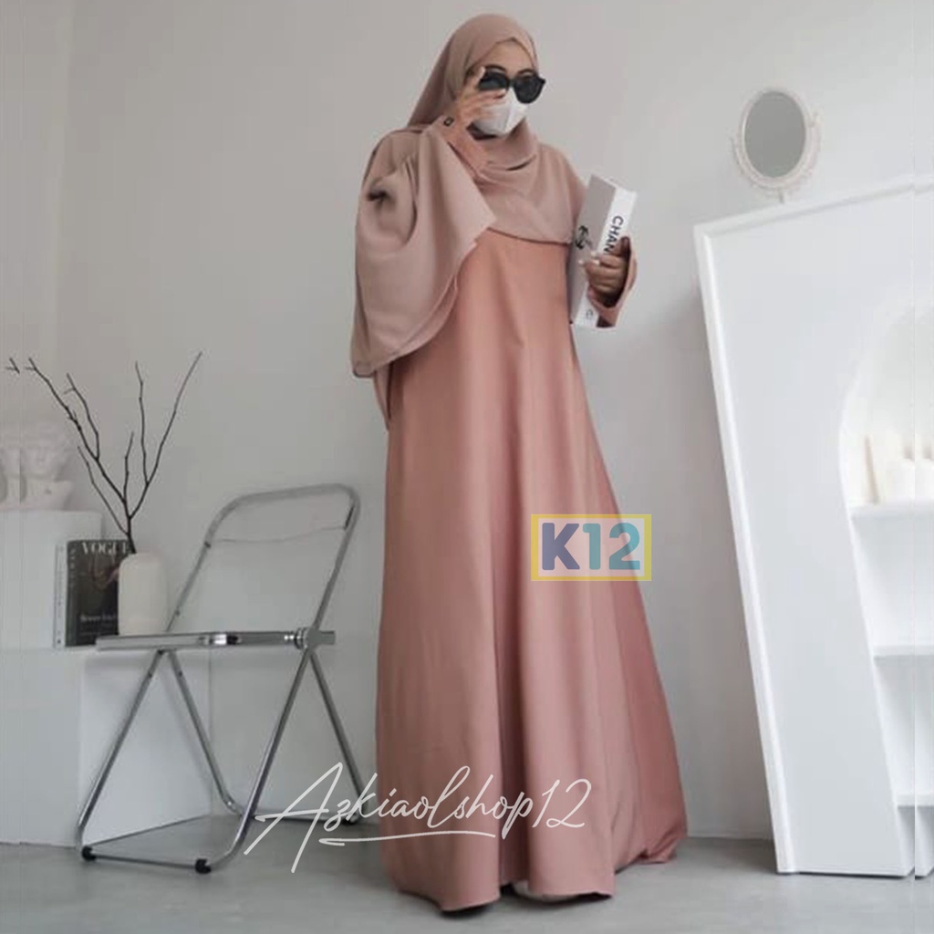 GAMIS ABAYA POLOS / BASIC ABAYA TURKI JUMBO