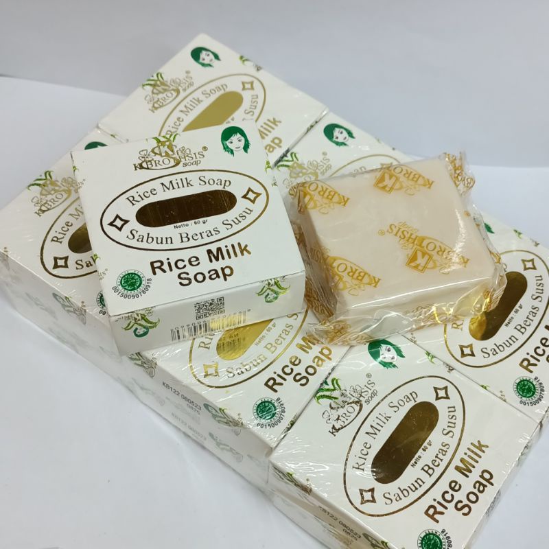 LUSINAN Sabun Beras Susu Rice Milk Soap 12