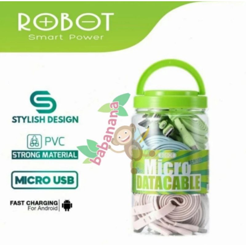 Robot usb to micro usb kabel charger casan smartphone hp 100cm