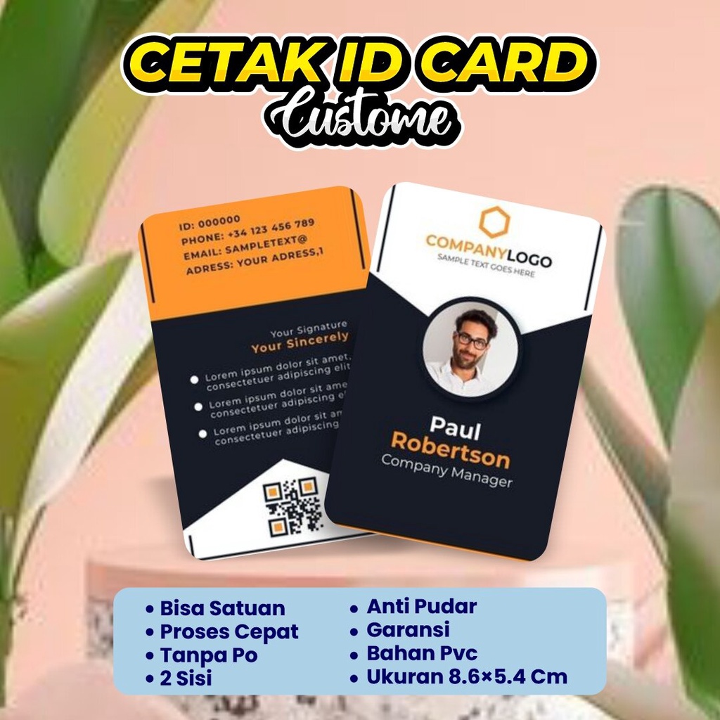 

Cetak Id Card/Photocard Karyawan/Anggota/Kartu Pln Bahan Tebal