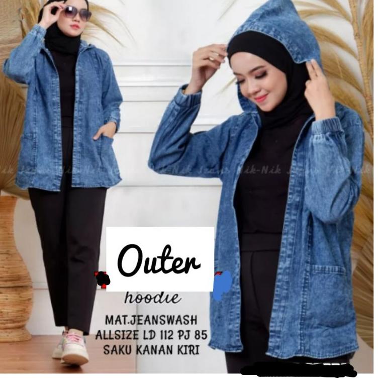 "PAL.18Oc22ᵟ" Outer Blazer Cardigan Atasan Hoodie Jeans Wanita Cewek Premium Import Murah