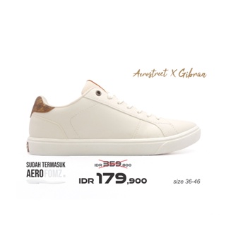 Aerostreet X Gibran 36-46 Putih Emas - Sepatu Sneakers Casual