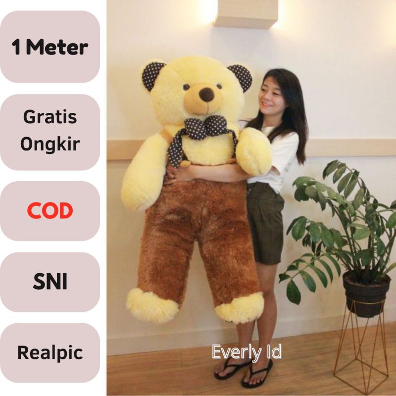 OG57UB SNI  Boneka Beruang Jumbo 1 Meter Topi Teddy Bear Jumbo Jojon 1m 90 cm 1 m 90cm Gandut Besar 