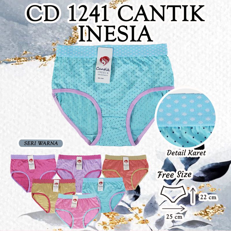 CD/CELANA DALAM WANITA CORAK KARET LEBAR ALLSIZE