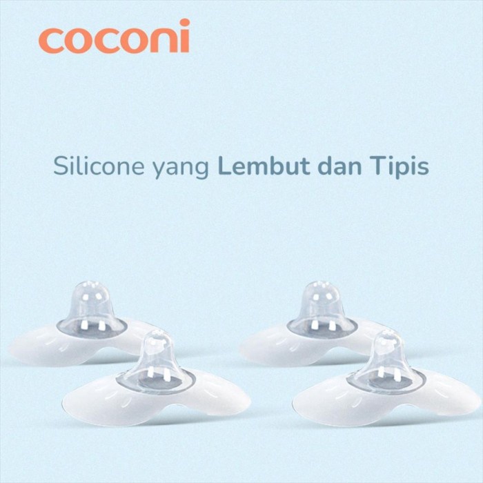 COCONI Nipple Shield 2 pcs | Pelindung Puting Bahan Silikon Menyusu