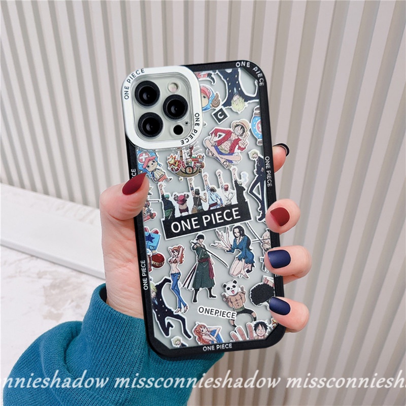 Casing OPPO A17 A12 A17K A16 A15 A96 A55 A57 A77 A95 A5s A54 A1K A15s A16K A7 Reno5 5F 7Z 7 4F 6 A74 A5 A9 A3s A31 A76 A12E A11 A94 A35 Kartun Trendy One Piece Tickets Sarung Soft Case