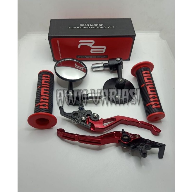 PAKET HANDLE REM CNC PLUS SPION JALU CEMBUNG PLUS GRIP DOMINO BULU VIXION,TIGER,NMAX,MIO,BAET,VARIO,R15,CBR