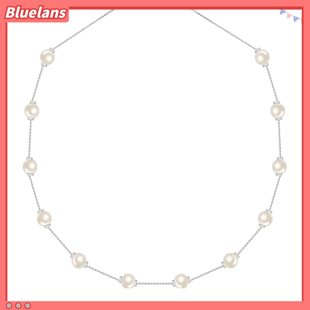 Kalung Choker Rantai Pendek Hias Mutiara Tiruan Untuk Wanita