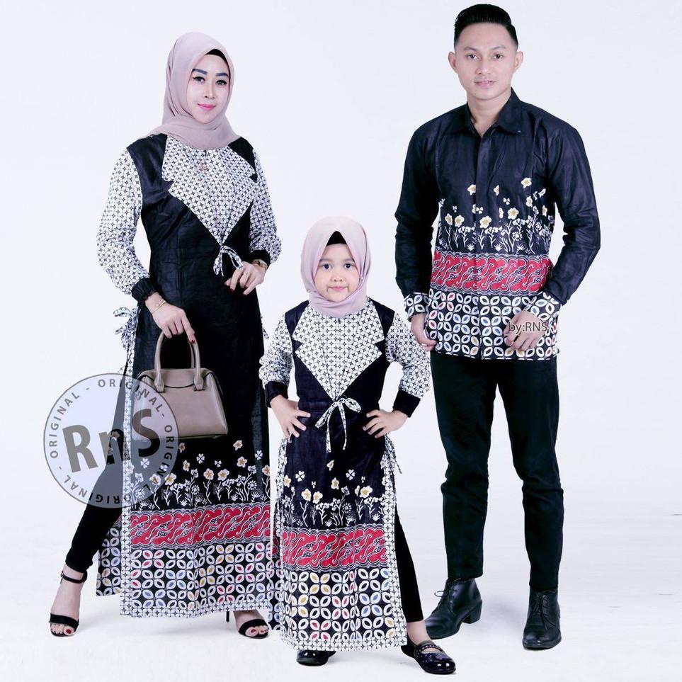 COUPLE BATIK KELUARGA GAMIS LONCENG MODEL JAZZ GAMIS JAZZY COUPLE GAMIS BATIK KERAH JAZZ BATIK TOSCA