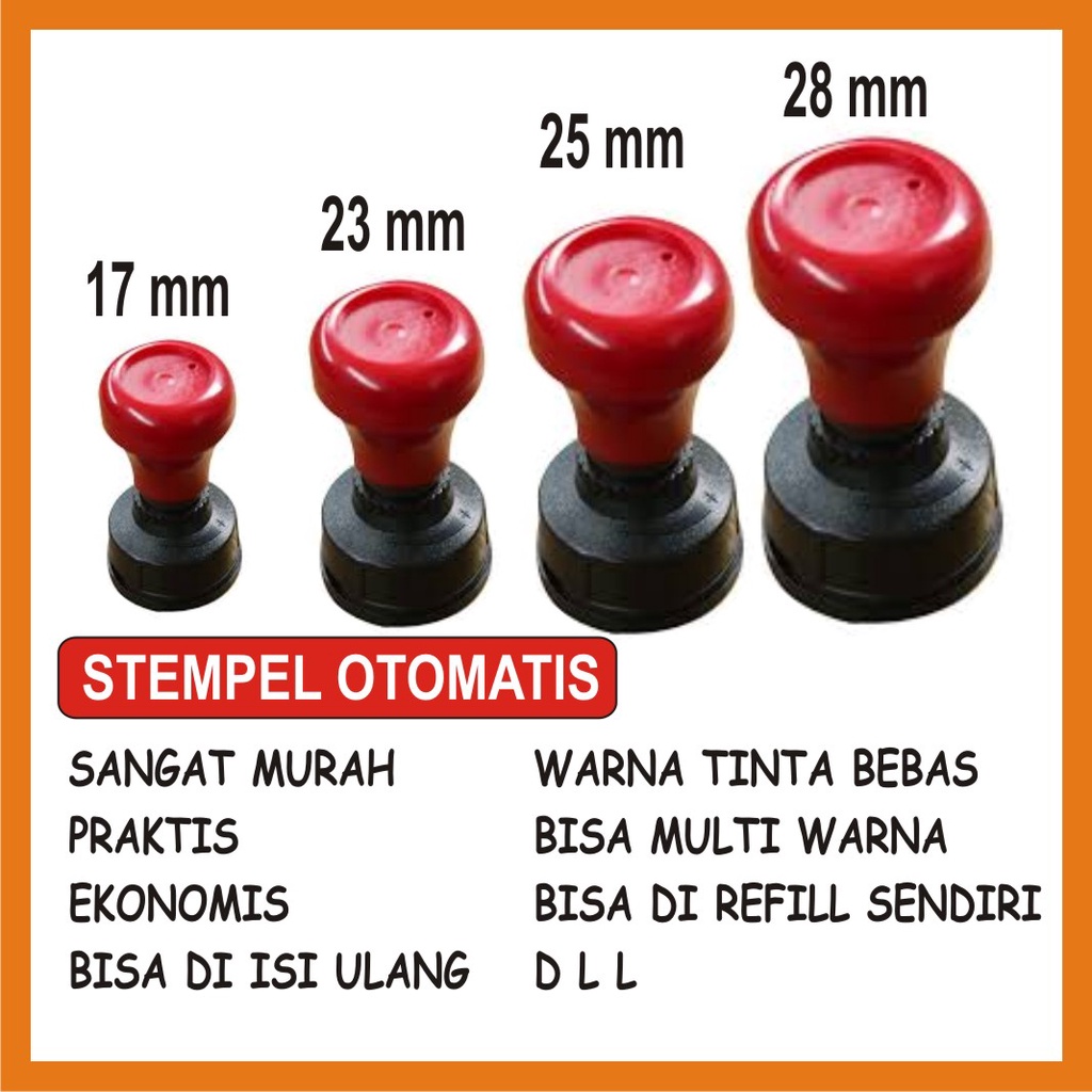 STEMPEL FLASH BULAT KECIL CUSTOM