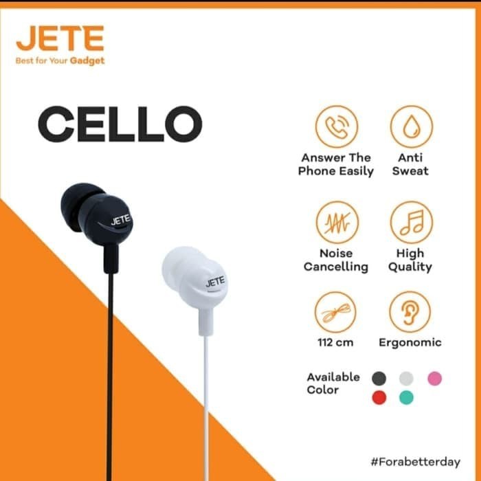 

HANDSFREE / HEADSET / EARPHONE JETE CELLO