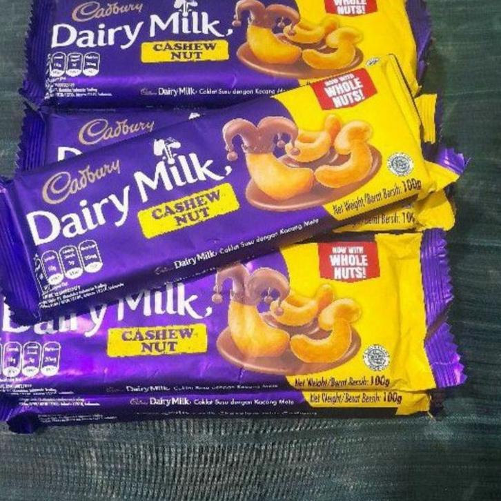 

New Deal--Coklat Cadbury diary milk 100gram Cashew/mede - Cadburry 100gram - Cadbury 100gr diary milk - Coklat Cadbury 100gr - cadbury diary milk 100gr