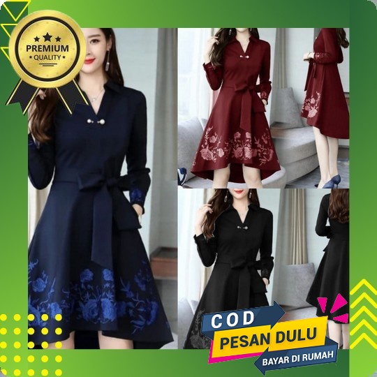 Baju Dress Wanita Remaja Trendy Kekinian Trend 2021 2022 Hits Terbaru Gaun Pesta Casual Kondangan Na