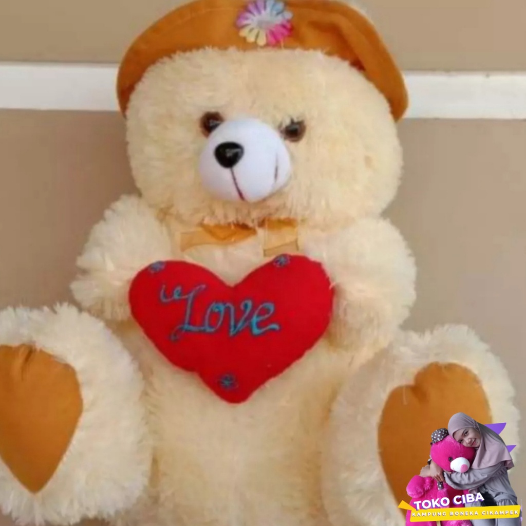 Boneka Beruang Bertopi Boneka Bertopi Lucu Boneka Beruang Ukuran Sedang