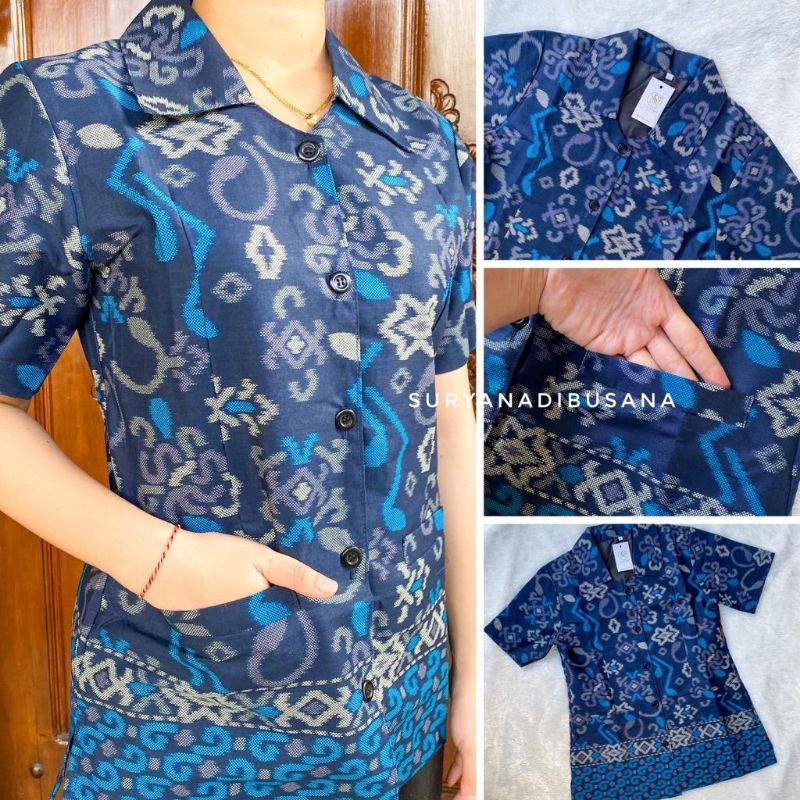 Kemeja endek bali wanita | baju endek murah