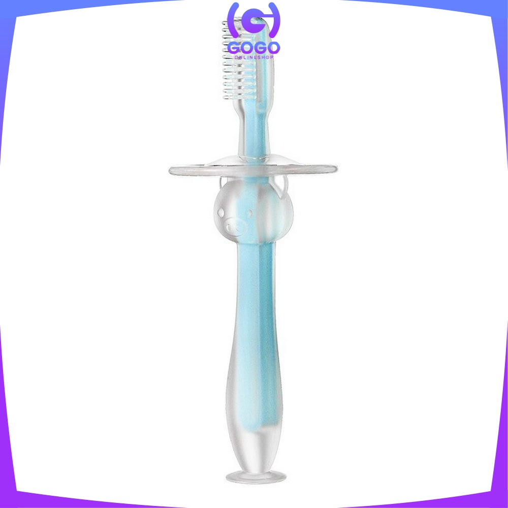 GOGO-C346 C347 Sikat Gigi Bayi Silikon Baby Training Tooth Brush / Pembersih Mulut Bayi / Sikat Gigi Anak Lembut