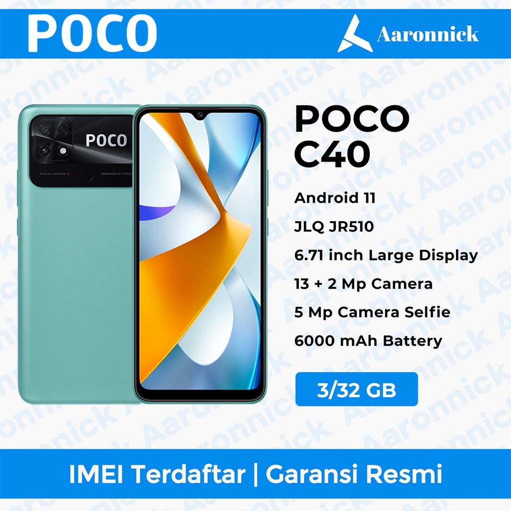 Xiaomi Poco C40 3/32 GB Garansi Resmi