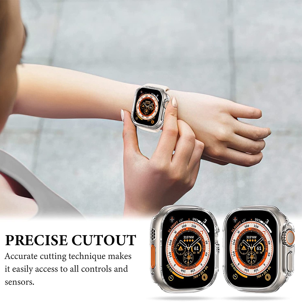 Hard Case Pelindung Bahan PC Ukuran 49mm Untuk iwatch 8 Pro / Ultra 49mm