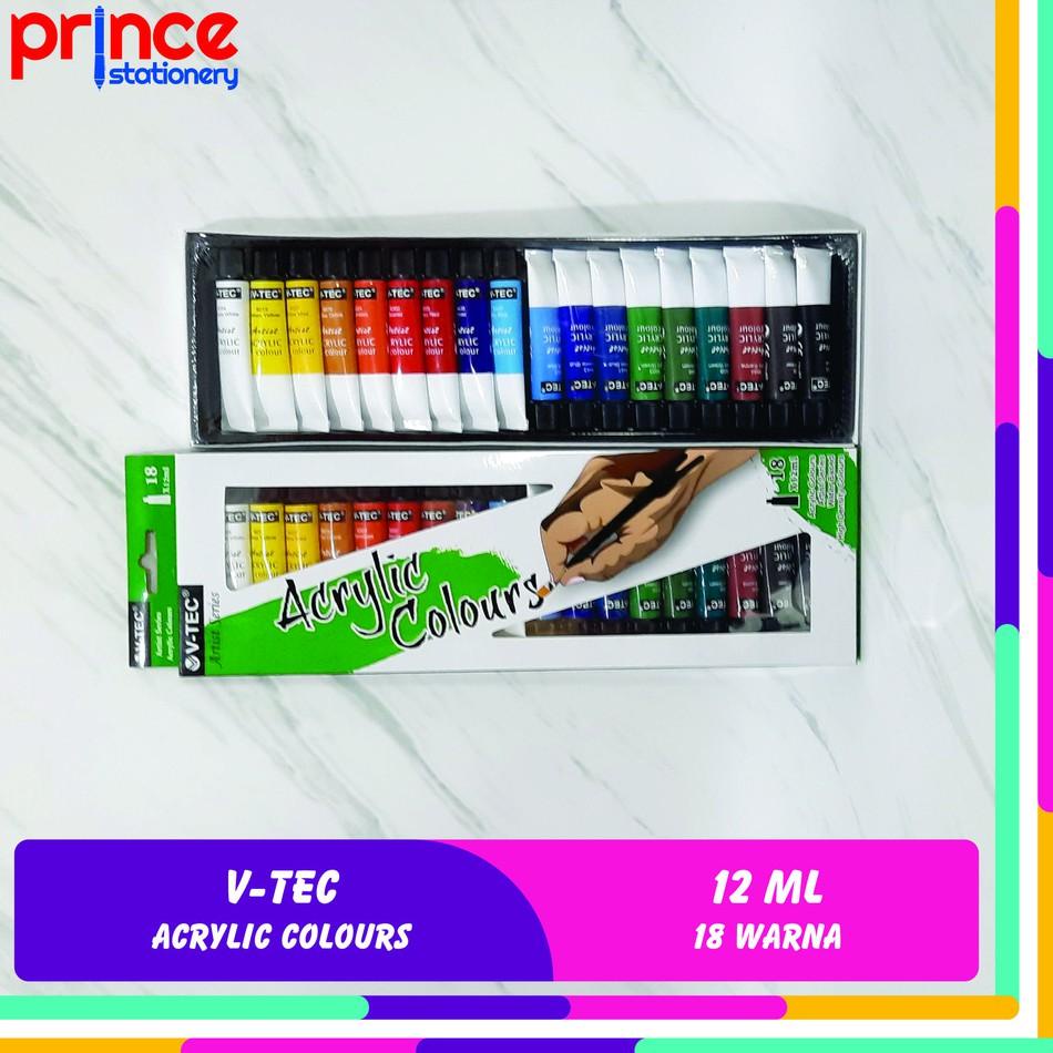 

Baru Kejutan V-TEC ACRYLIC COLOUR / CAT AKRILIK V-TEC 12 ML 18 WARNA