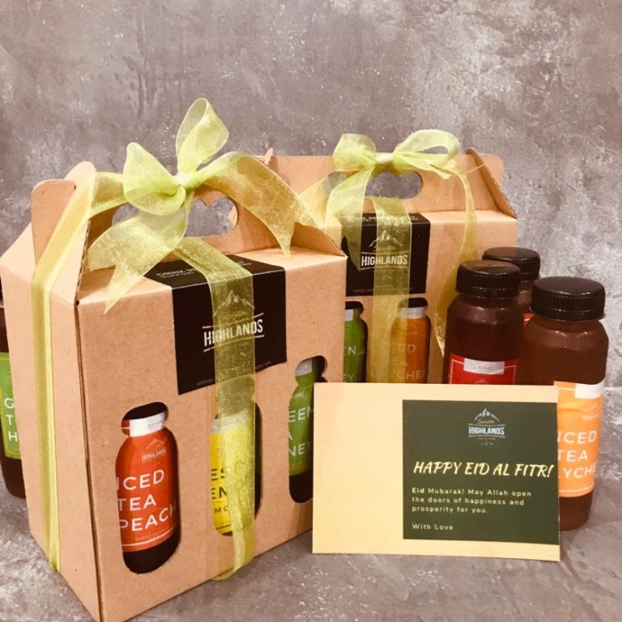 

[COD] Lebaran Hampers Set Iced Tea Variety Pack with Custom Note, Gift Pack - Box of 6