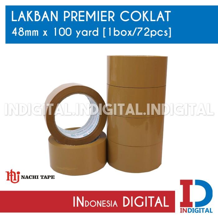 

Lakban OPP Coklat PREMIER Tape NACHI 48mm 100 Yard 1 BOX 72 ROLL