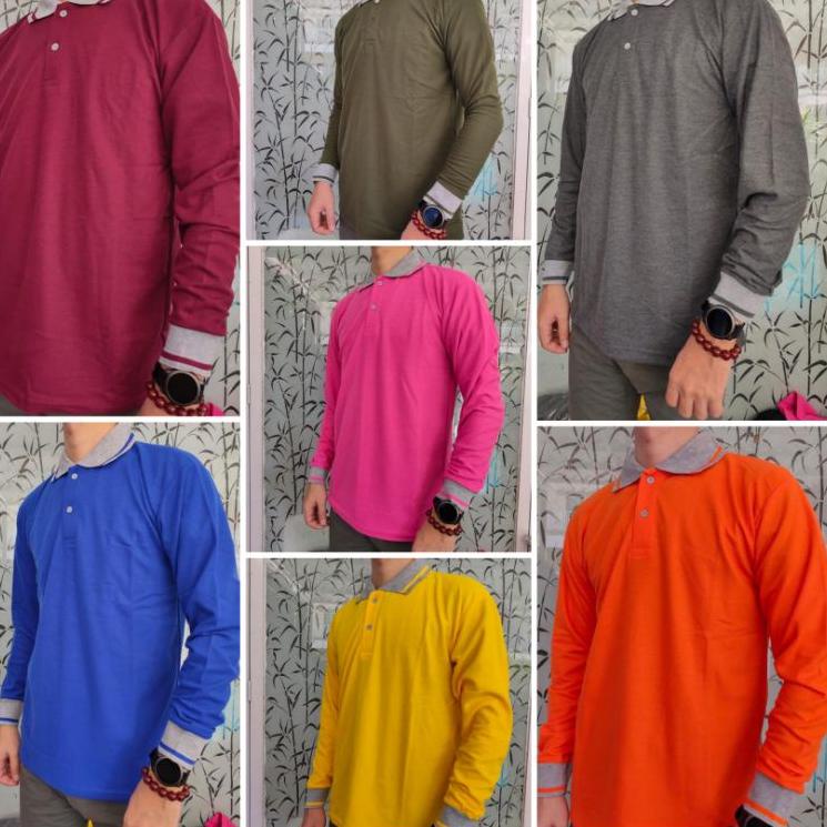 Kaos Polo Lengan Panjang M,L,XL,XXL,XXXL ▪ LRD.18Oc22ž