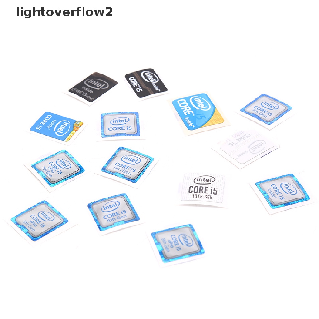 (lightoverflow2) 5pcs Stiker Label Seri i5 Untuk Dekorasi Notebook / Komputer Desktop