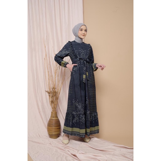 BIA x Revalina S Temat - Roza Navy Dress - Edisi Yunani