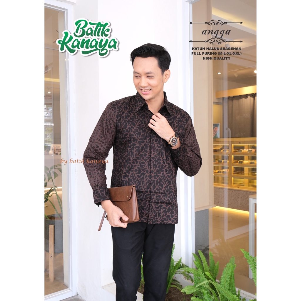 Kanaya - Baju Batik Pria Lengan Panjang Full Furing Motif ANGGA