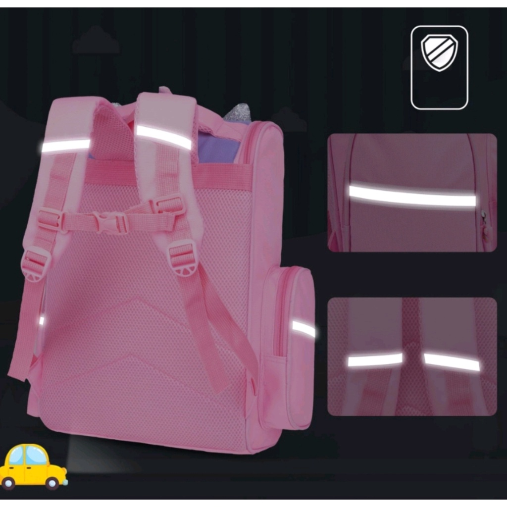 Tas anak perempuan sekolah sd import karakter lucu dan unik waterproof