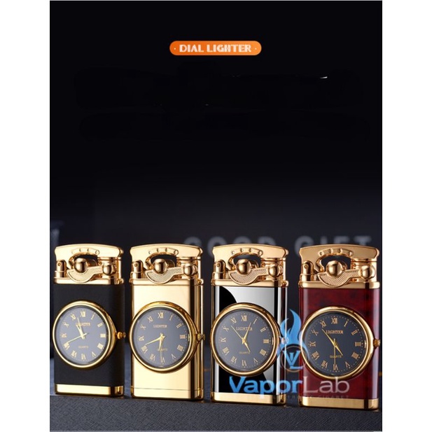 mancis korek api bara las model jam vintage jet flame watch lighter