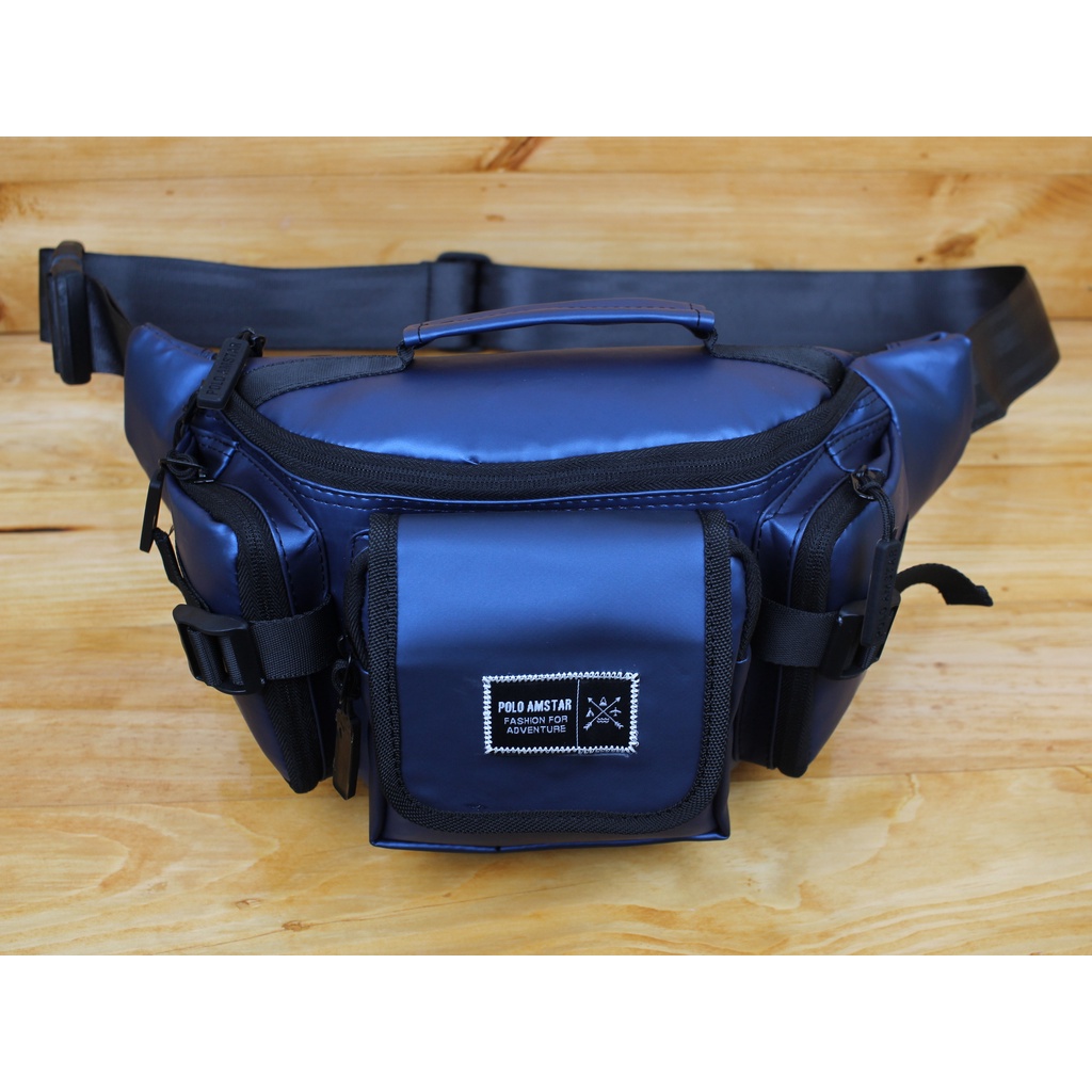 Terbaru Tas Pria Tas Selempang Pria Waterproof Polo Amstar Bahan Ballon Anti Air Best Quality Tas Pinggang Waistbag Tas Outdoor Tas Tactical Tas Selempang Anti Air