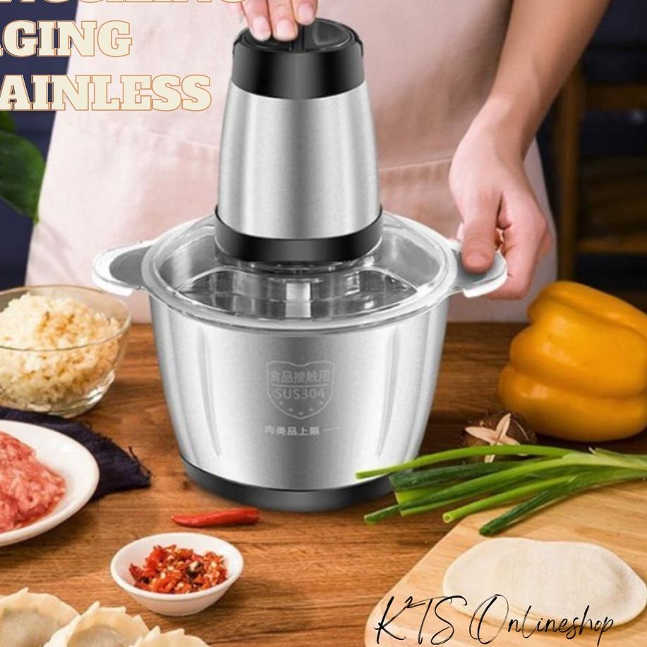 artKk9K4--BLENDER DAGING STAINLESS / FOOD CHOPPER BLENDER MULTIFUNGSI / PENGGILING DAGING 2LITER