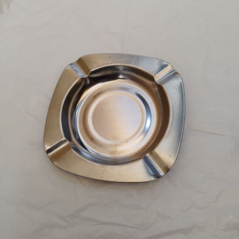 ASBAK ROKOK ASHTRAY TEMPAT MANGKOK SILVER ABU ALUMINIUM