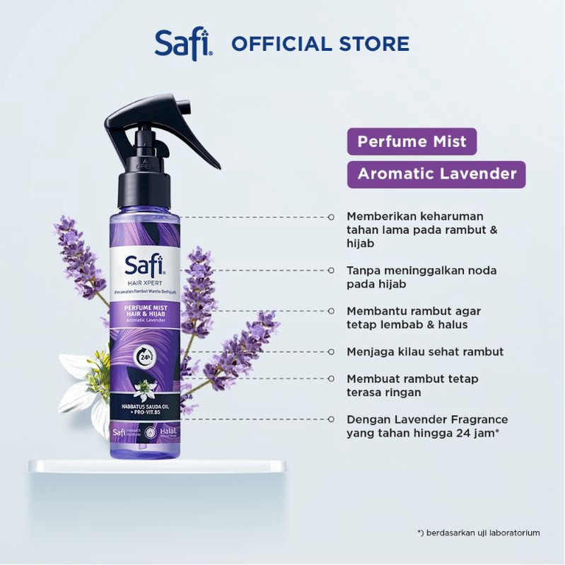 Safi Hair Xpert Perawatan Rambut Wanita Berhijab/Perfume Mist Hair &amp; Hijab/HALAL