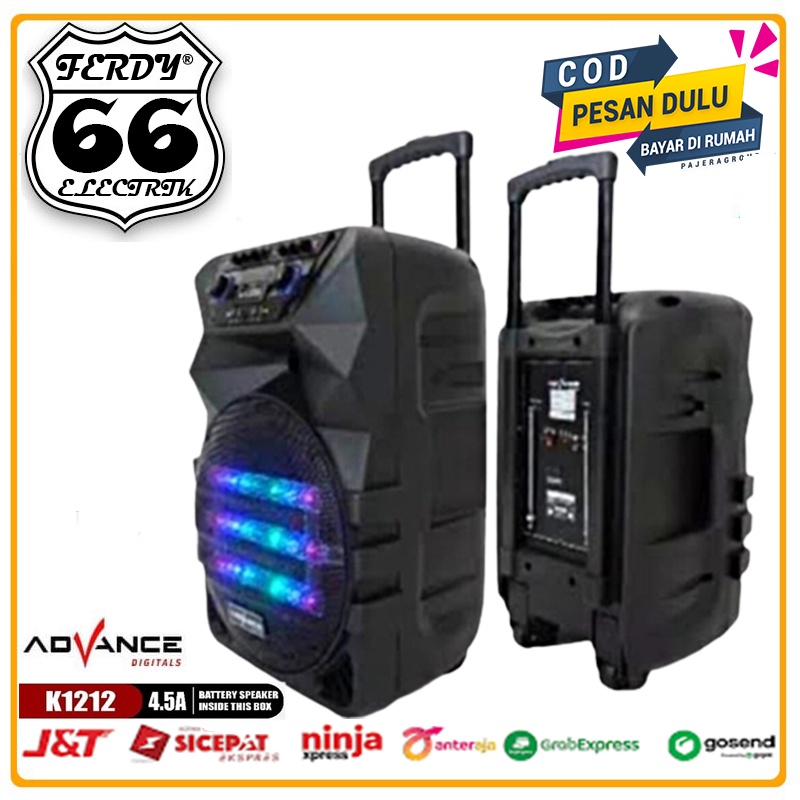 Speaker Aktif Advance K1212 12inci Bluetooth free 2 MIC