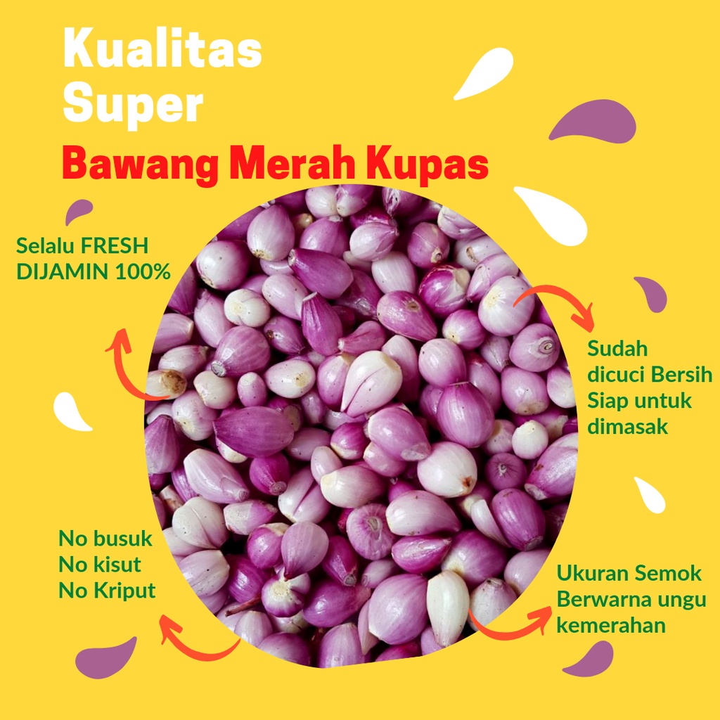 

[BISA COD] KUALITAS SUPER BAWANG MERAH KUPAS / BAWANG PUTIH KUPAS / BAWANG MERAH / BAWANG PUTIH