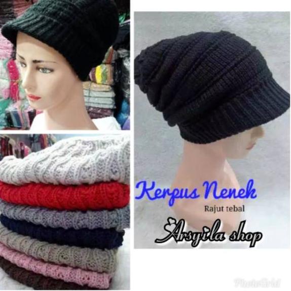 yq✳Terbaru✪ Rajut topi Emak emak super Tebal/ Ciput Emak emak(CP010) 59