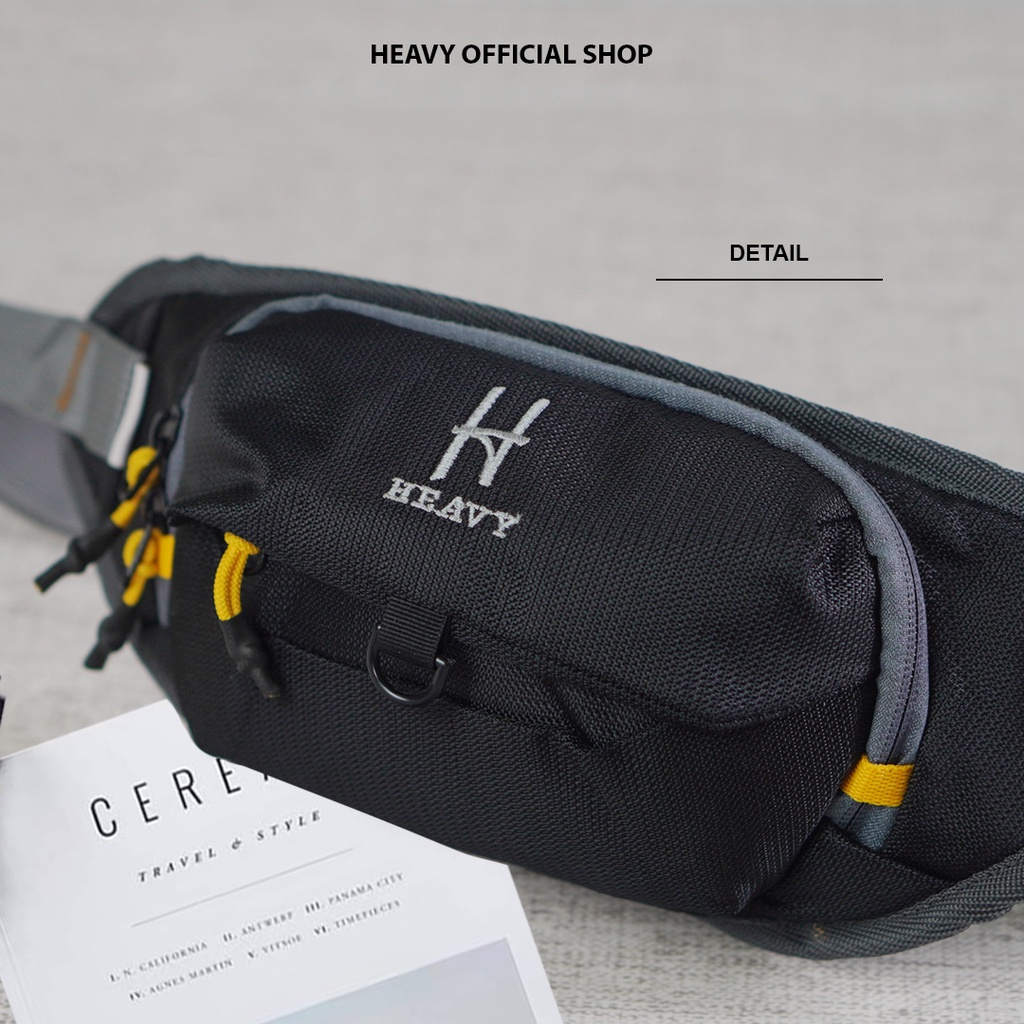 Heavy.bag tas pinggang pria kasual pouch - Waistbag heavy premium