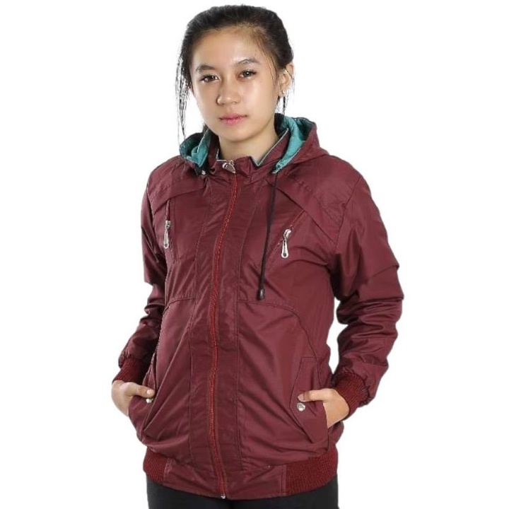 Jaket Wanita Polos Waterproof/Anti Air | OOTD Jaket Motor Harian Kekinian Best Quality!!