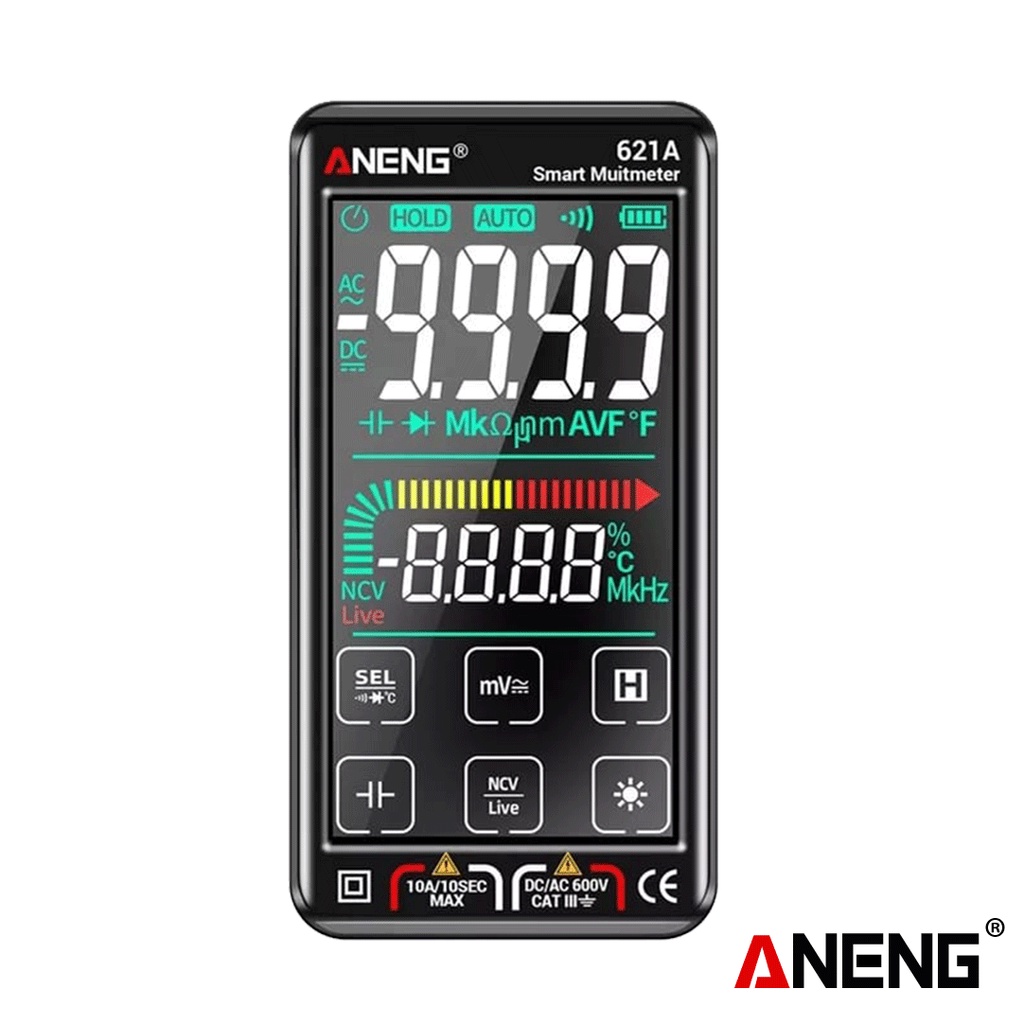 Aneng 621A Multimeter Digital Smart Touch Screen Watch mA Current Ori