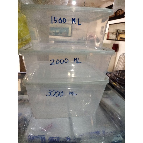 kotak makan plastik Thinwall KCS 3000 ml, 2000ml, 1500ml