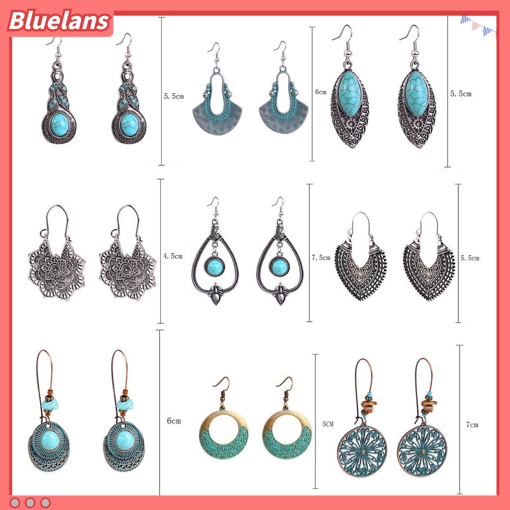 1 Pasang Anting Panjang Gaya Vintage Bohemian Untuk Travel