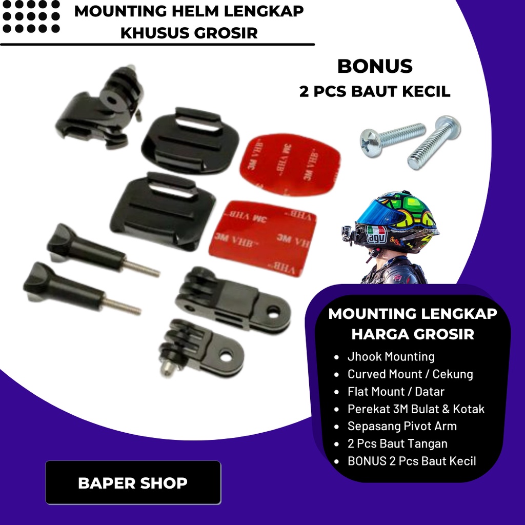 Mounting Helm Gopro Chin Mount Helmet Yicam Action Camera Vlog Motovlog